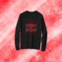 MOM WOW gray on red | T-Shirt