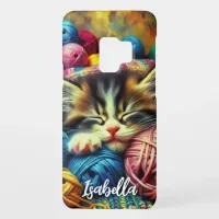 Cute Kitten Sleeping under a Blanket Case-Mate Samsung Galaxy S9 Case