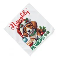 Naughty Nice Pawsome - Pet Bandana