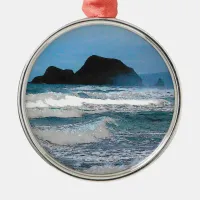 Hawaiian Coastal Island Ocean Tropical Paradise Metal Ornament