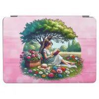 Girl Reading a Book under a Tree on a Relaxing Day iPad Air Cover