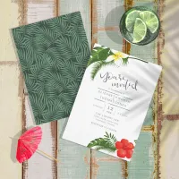 Tropical Floral Destination Wedding ID475 Invitation