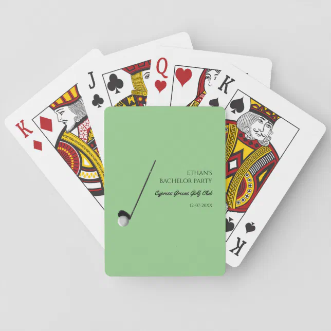 Golf Bachelor Party - Golfing trip Classic Stylish Poker Cards