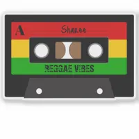 Reggae Music Retro Rasta Cassette Tape Sticker