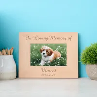 In Loving Memory of Family Pet Etched Frames