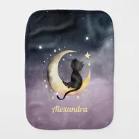 Cute Cartoon Cat on Moon