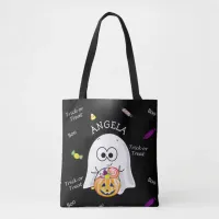 Halloween Trick or Treat Bag with Ghost &  Pumpkin