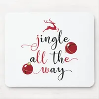 Fun Typography Christmas Mouse Pad