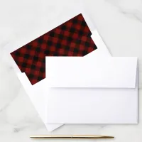 Rustic Winter Red Buffalo Plaid Envelope Liner