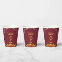 Floral Symphony: Wedding Elegance Collection Paper Cups