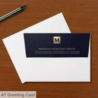 Blue Monogram Address Envelope