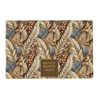 Earth Tones Christmas Merry Pattern#21 ID1009 Placemat