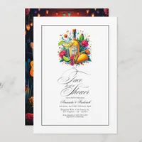 Mexican Fiesta Fun Tacos & Tequila Couple’s Shower Invitation