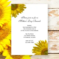 Yellow Sunflowers Mothers Day Brunch Invitation