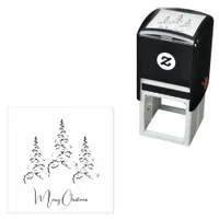 Fractal Christmas trees in purple custom  Self-inking Stamp