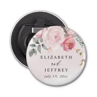 Elegant Boho Summer Spring Blush Floral Wedding Bottle Opener