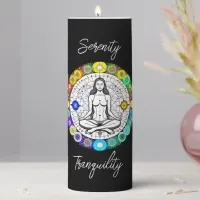 Tranquility and Serenity Peaceful Meditation Pillar Candle