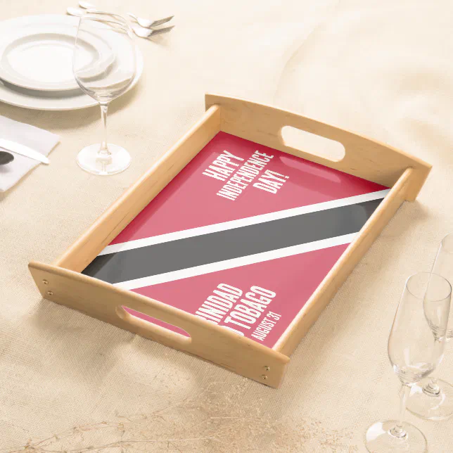 Trinidad & Tobago Independence Day National Flag Serving Tray