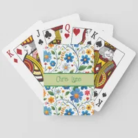 Mod Abstract Flowers Theme Poker Cards