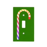 Fruity Candy Cane Pattern Single Switch Cover