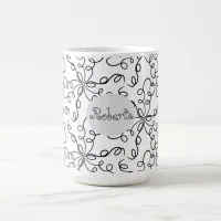 Black and White Swirls Coffee Mug