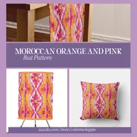 Moroccan Ikat Orange and Pink Ikat Pattern