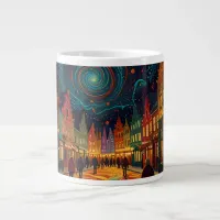 Christmas Theme Beautiful old Town in Belgium  Giant Coffee Mug