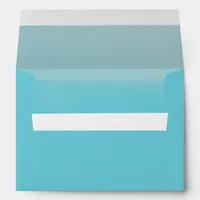 Aqua Ombre Coastal Beach Envelope