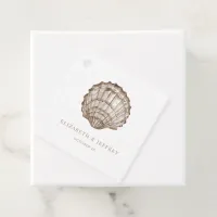 Sandy Seashells Marine Ocean Beach Wedding  Favor Tags