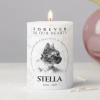 In Memory of a Beloved Pet Memorial Pillar Candle