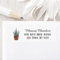 Plant In A Pot Return Address Label