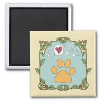 Paw Art Nouveau Magnet