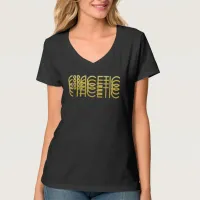 Copacetic Retro 1920s Typography, Gold Glitter T-Shirt