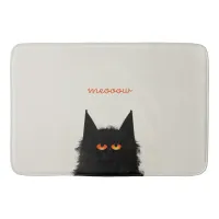 Grumpy Black Cat Bath Mat