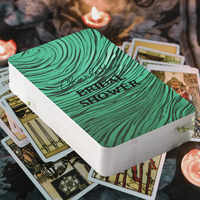 Bridal Shower Opulent Satin Emerald Green Tarot