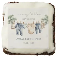 A Merry Little Baby Shower Christmas Boy Shower Brownie