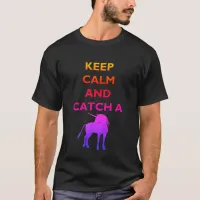 Keep Calm & Colorful Unicorn Men's Dark T-Shirt