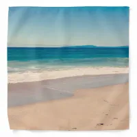 Aqua Teal Blue Beach Photo Bandana