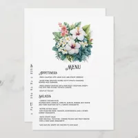 Watercolor Hawaii Destination Wedding Menu