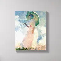 Woman with Parasol Claude Monet Vintage Art 1886 Canvas Print