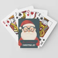 Customizable Happy Santa Poker Cards