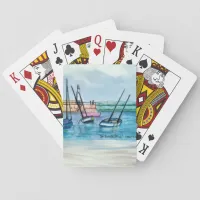 Beach themed game night!  poker cards