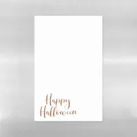 Simple Happy Halloween Orange Glitter Typography Magnetic Dry Erase Sheet