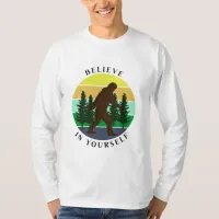 Believe in Yourself | Vintage Sunset Bigfoot   T-Shirt