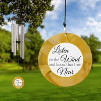 Yellow Rose Flower Petals Memorial Keepsake Wind Chime