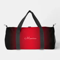 Black Edge Red Ombre Duffle Bag