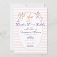 Floral Bluebell Mobile Celestial Girl Baby Shower Invitation