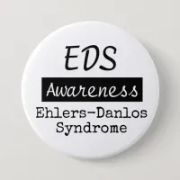 EDS Ehlers-Danlos Syndrome Awareness Zebra Button