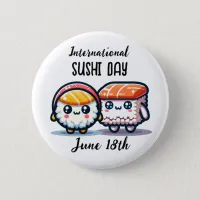 International Sushi Day _ June 18th  Button