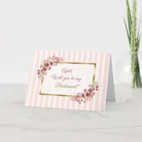 Personalized Will you be my Bridesmaid card